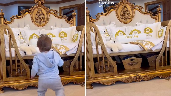 Tyson and Paris Fury splash out on luxury gold crib fit for royalty for 15-month-old son Prince Rico