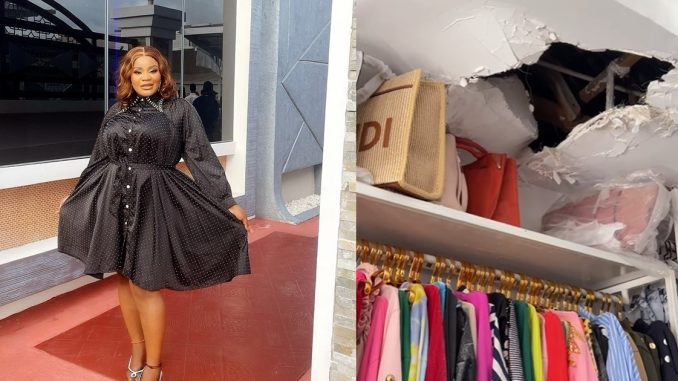 "Majority of my male clothing was st0len" – Actress Uche Ogodo brɘaks down in te@rs as burglars r0b her clothing store (WATCH)