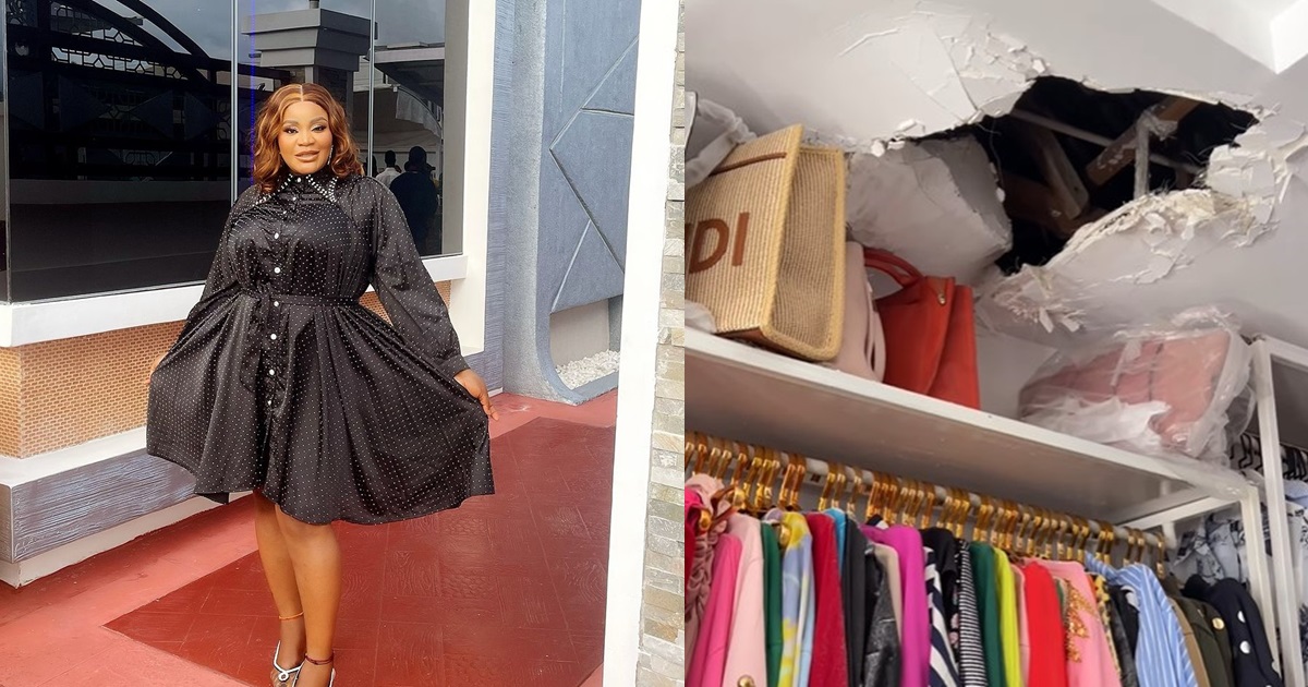 "Majority of my male clothing was st0len" – Actress Uche Ogodo brɘaks down in te@rs as burglars r0b her clothing store (WATCH)