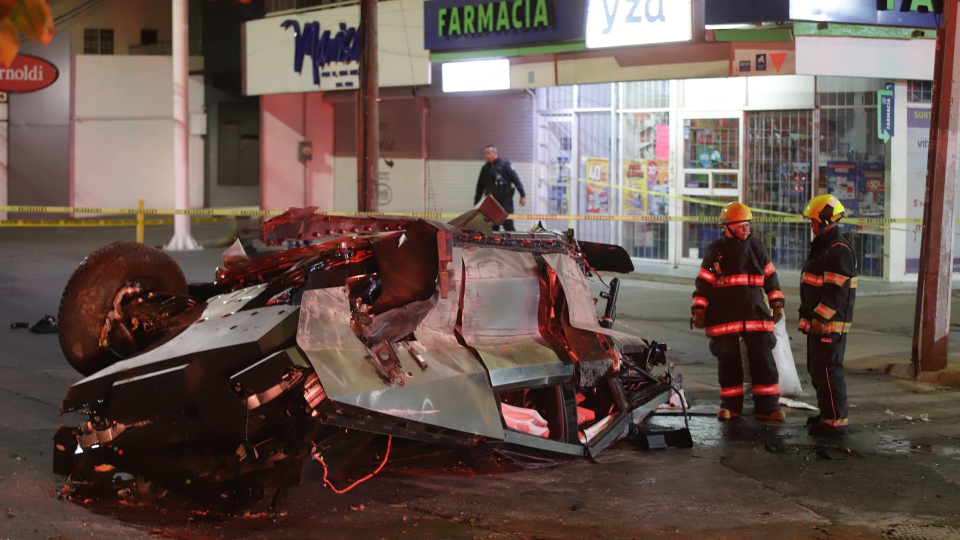 Horrifying pics show mangled wreck of shredded Tesla Cybertruck after crash - but all 4 passengers survived in miracle