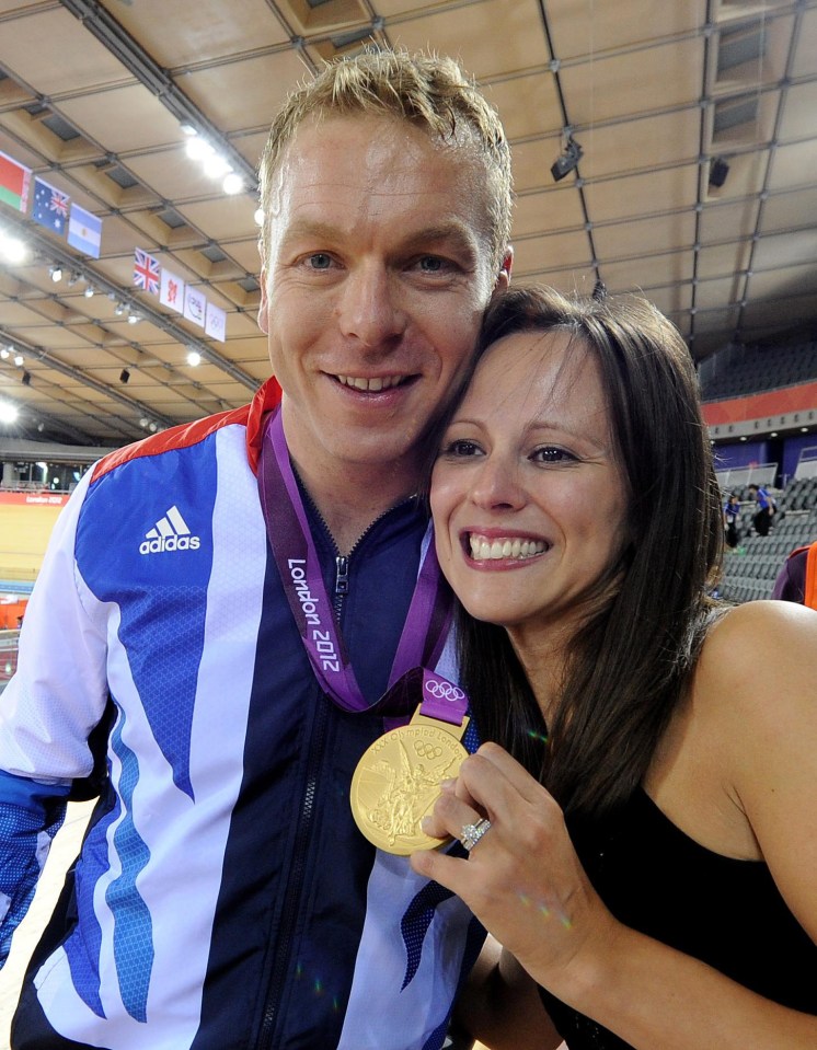 Six-time Olympic gold medallist Sir Chris with his wife Sarra