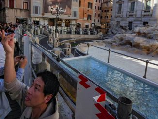 Europe's most famous coin-tossing fountain has been replaced by a tiny 'ugly' pool - and tourists are not happy