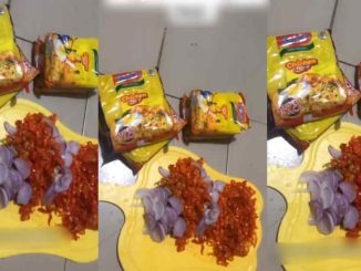 "My cousin are the perfect fit for Yoruba boys" – Nigerian lady sh0cked by cousins excessive pepper mix in noodle dish (WATCH)