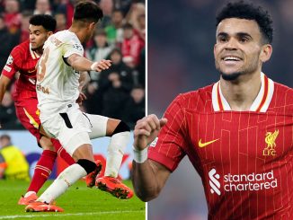 Watch Luis Diaz's cheeky no-look goal as Liverpool star bags sublime hat-trick against Bayer Leverkusen