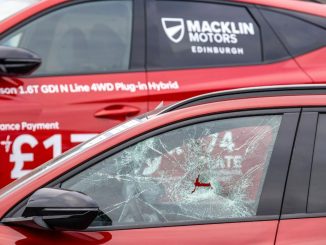 Dozens of cars smashed up & damaged at Scots dealership as yobs target garage during firework mayhem