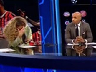 Kate Abdo left in disbelief as she hides face after Thierry Henry's controversial comment live on CBS Sports