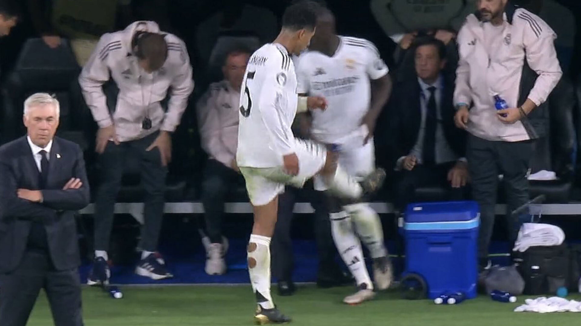 Jude Bellingham kicks bottle in fury after he is subbed in AC Milan defeat as Thierry Henry gives theory behind strop