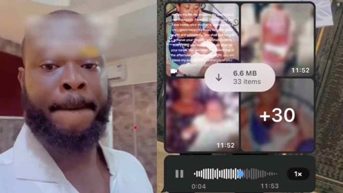 "She for waybill her phone join" – Man r@ges as his sister sp@ms his DM with 33 birthday pictures of her son (Watch)