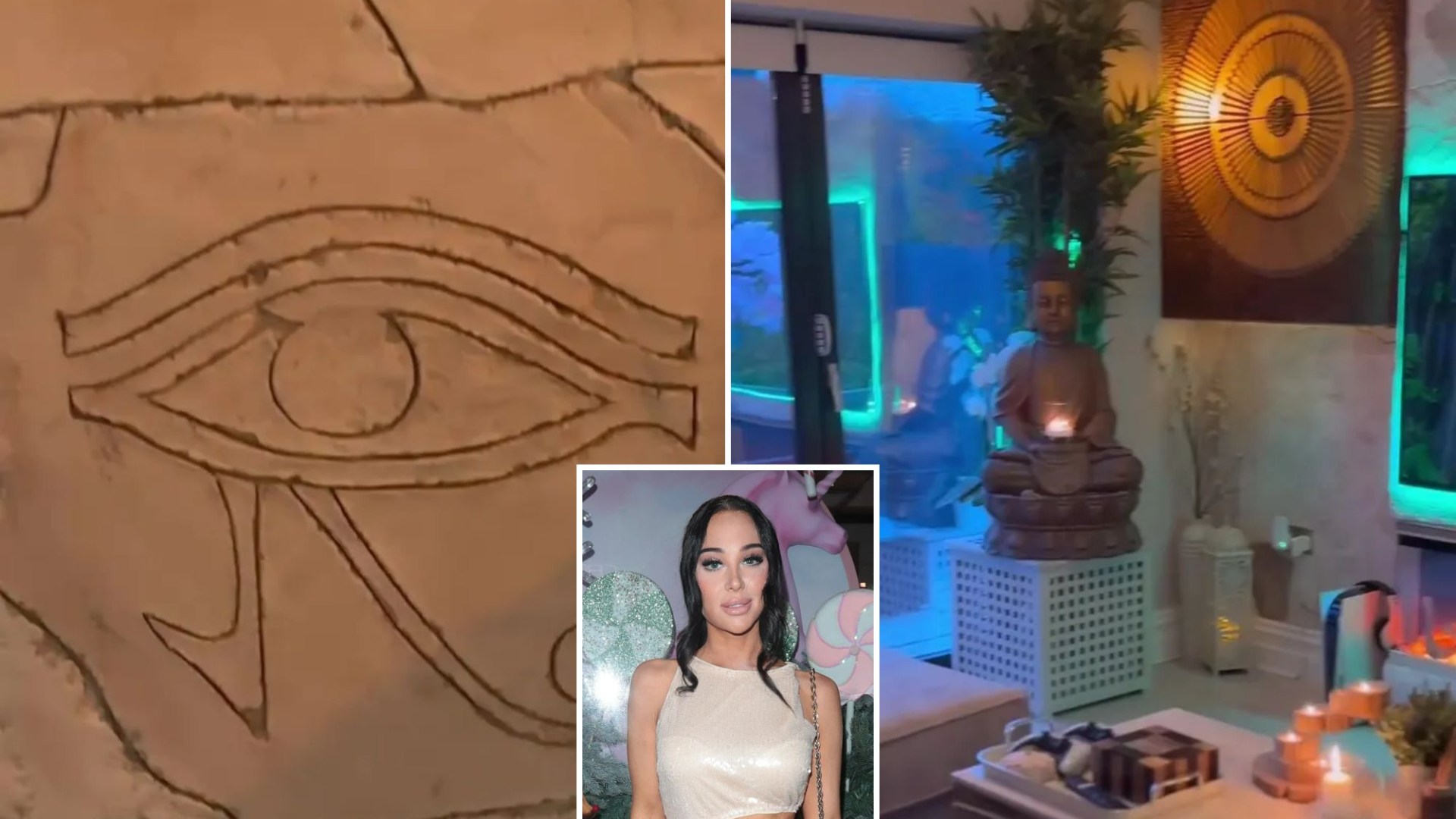 Watch as Tulisa reveals home makeover with new kitchen, living room and ‘Egypt wall’ ahead of I’m A Celebrity appearance