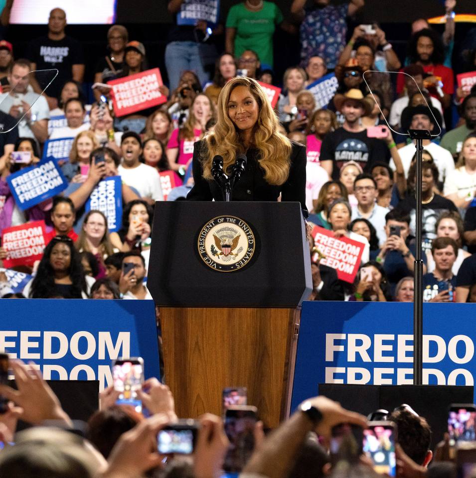 Beyonce was a key part of Harris' campaigning