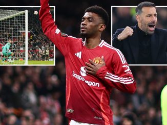 Man Utd 2 PAOK 0: Amad Diallo at the double as Red Devils pick up first European win in 383 days