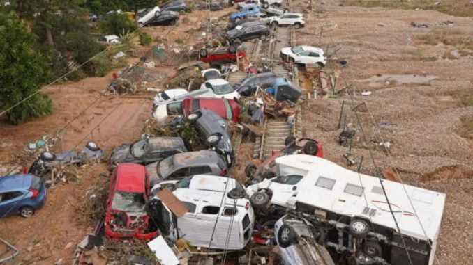 Spanish research ship enlisted for grim task of finding cars & bodies swept out to sea in floods using robot sub & sonar