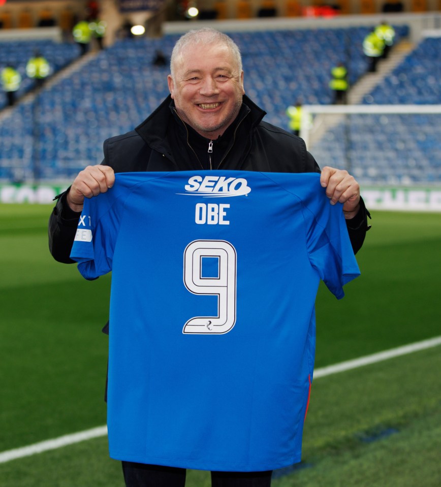 He was honoured by Rangers after being made an OBE