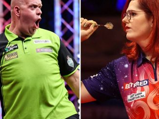 Michael van Gerwen storms to victory over transgender darts star Noa-Lynn van Leuven in groundbreaking Grand Slam clash