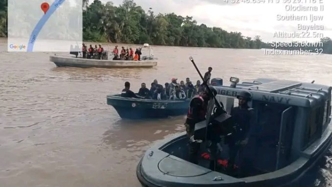 Navy impounds 3 wooden boats laden with stolen crude oil, arrest suspeects