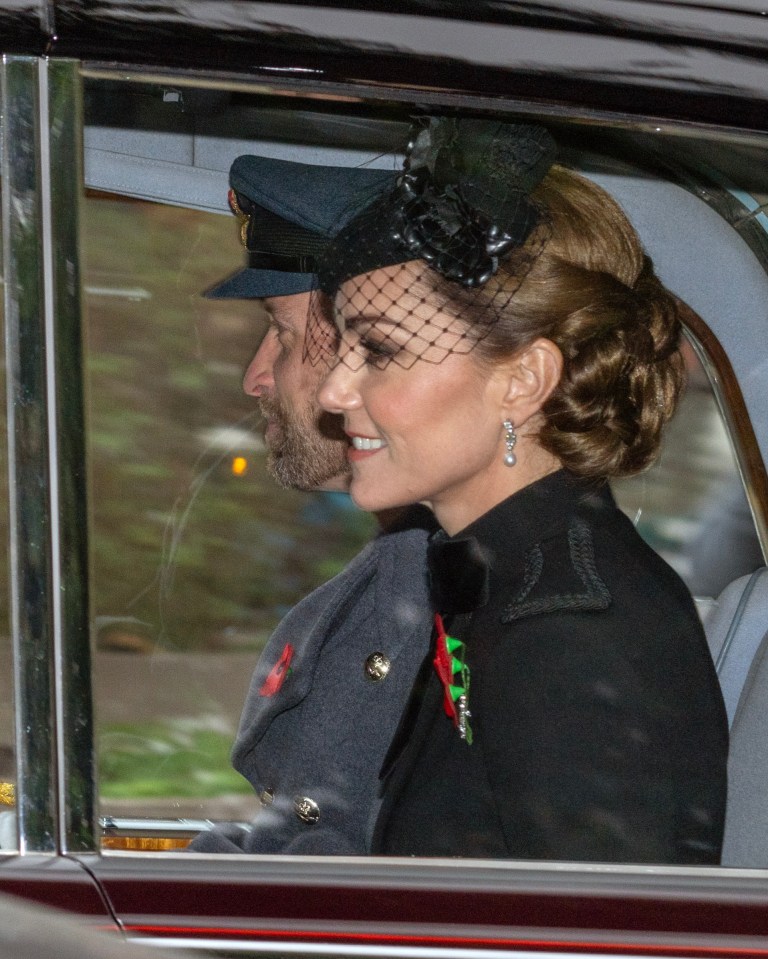 Kate arriving at the commemorations