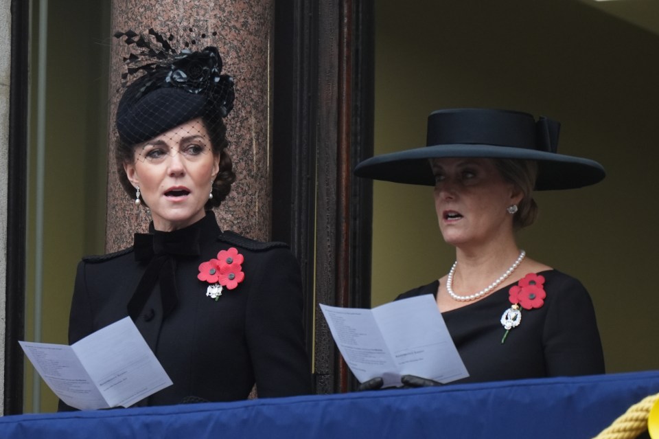 The Princess of Wales stood on a balcony alongside Sophie, the Duchess of Edinburgh