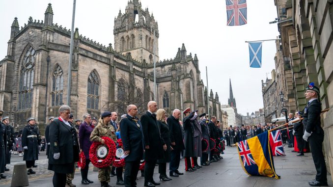 Scotland falls silent as John Swinney leads Remembrance Sunday tributes