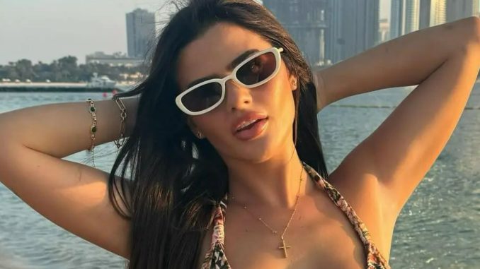 Love Island's Matilda Draper shows off her stunning bikini body as she strips off on Dubai beach