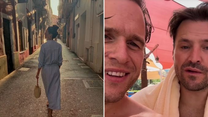 Inside Mark Wright and Michelle Keegan's Mallorca holiday - as they're joined by Olly Murs on getaway