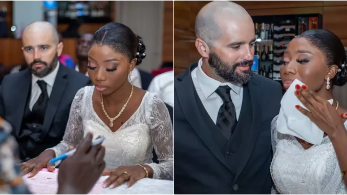 Nigerian lady with sickle cell celebrates wedding, mocks naysayers