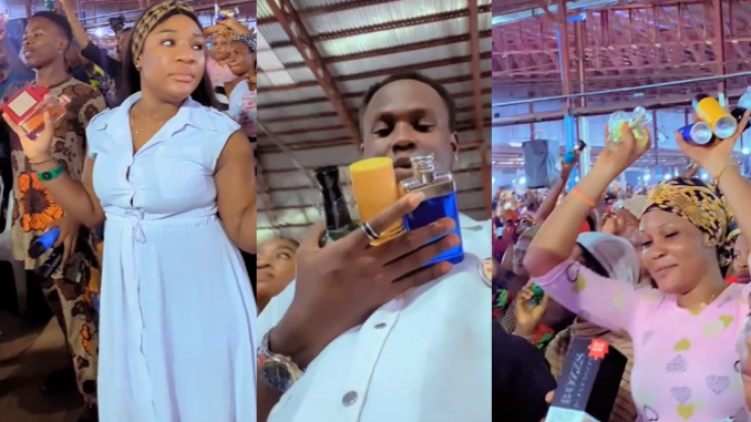 "First it was fragrance, then it turned to f!re" – Church members seek divine blessing, bringing perfume for prayer (WATCH)