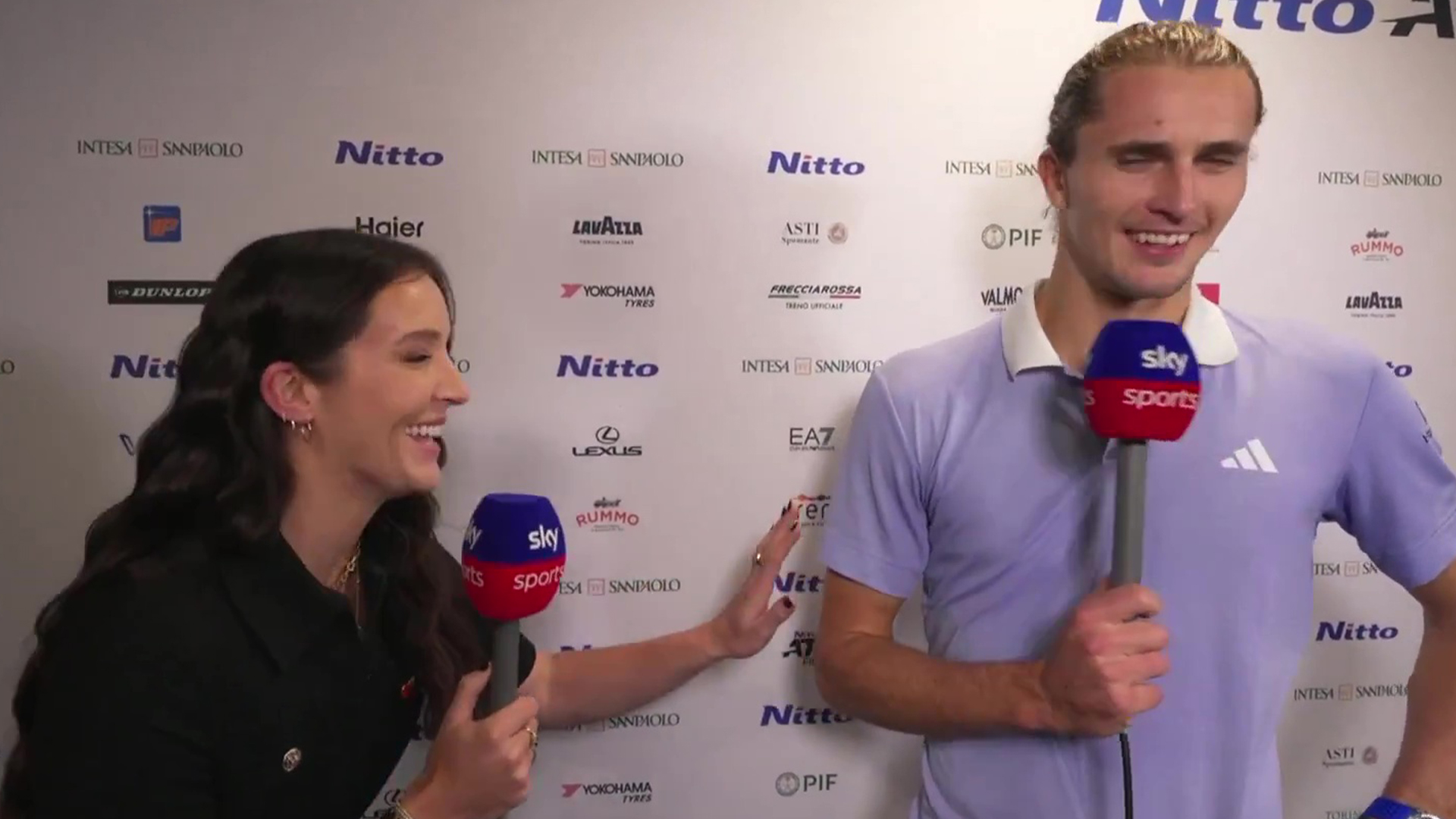 'You make me nervous, I start mumbling' - Alexander Zverev calls time on 'flirty' Sky Sports interview with Laura Robson