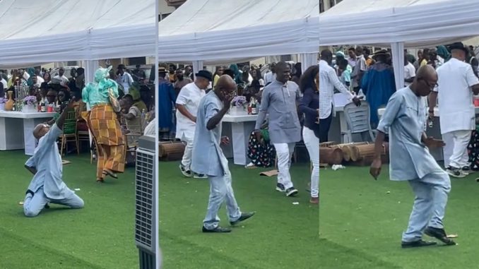 "Born to be a performer f0rced to be a father" – Wedding guest left speechless as man ste@ls show with epic Michael Jackson moves (VIDEO)