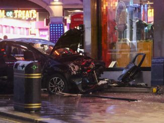 Horror as car crashes into crowded street outside busy London restaurant as 3 rushed to hospital