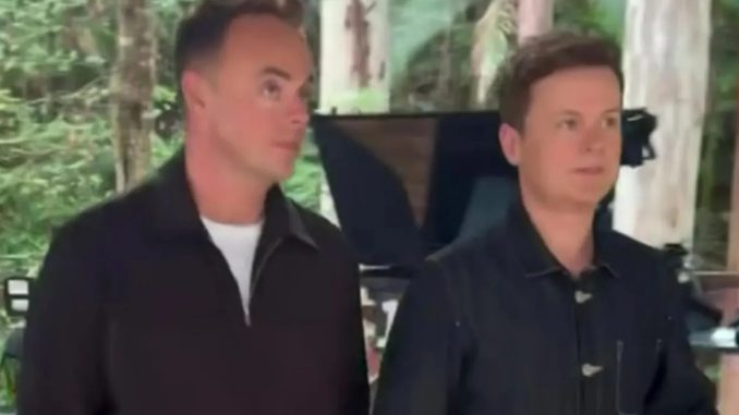 Watch the moment shocked Ant and Dec fall to the ground as they see I'm A Celeb jungle for first time in Australia