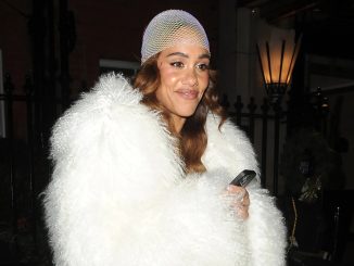 MOTD favourite Alex Scott, 40, dazzles as she steps out in 1920s-inspired outfit with snowy-white coat