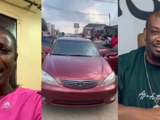 Lady sheds tears of joy as Don Jazzy gifts her N5M to buy car for children's school runs