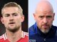 Matthijs de Ligt claims sacked Erik ten Hag 'was 'unlucky' and says Man Utd 'played well in many matches'