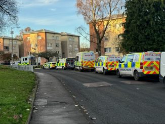 Woman rushed to hospital after 'plunging' from flat window near Scots town