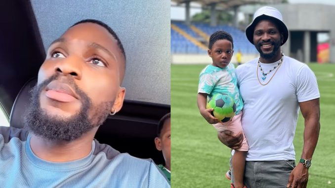 "Ara adugbo, Project Mbappe won retire" – Actor Tobi Bakre says as his son refuses to play football (WATCH)