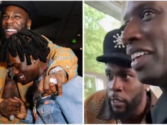 Burna Boy stunned during meet with Rema, exchanges pleasantries