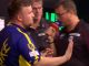 Luke Littler refuses to celebrate after surviving match dart to edge out Mike De Decker 10-9 in Grand Slam of Darts epic