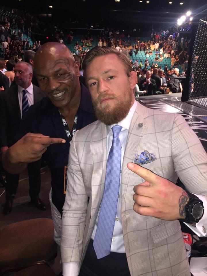 Tyson (pictured with Conor McGregor) has a long list of celebrity buddies