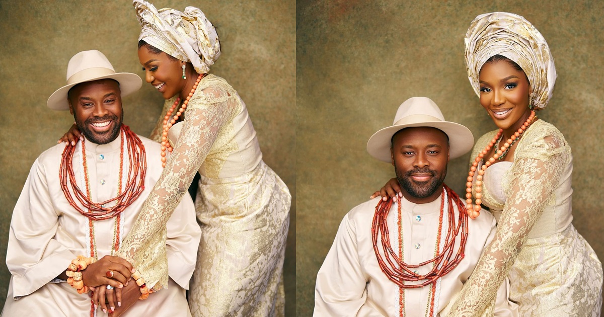 Olu of Warri and wife mark 10 years wedding anniversary with stúnning family portraits (IMAGES)