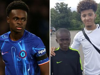 Incredible throwback picture shows Chelsea star posing for photo with now team-mate Jadon Sancho when he was just 11