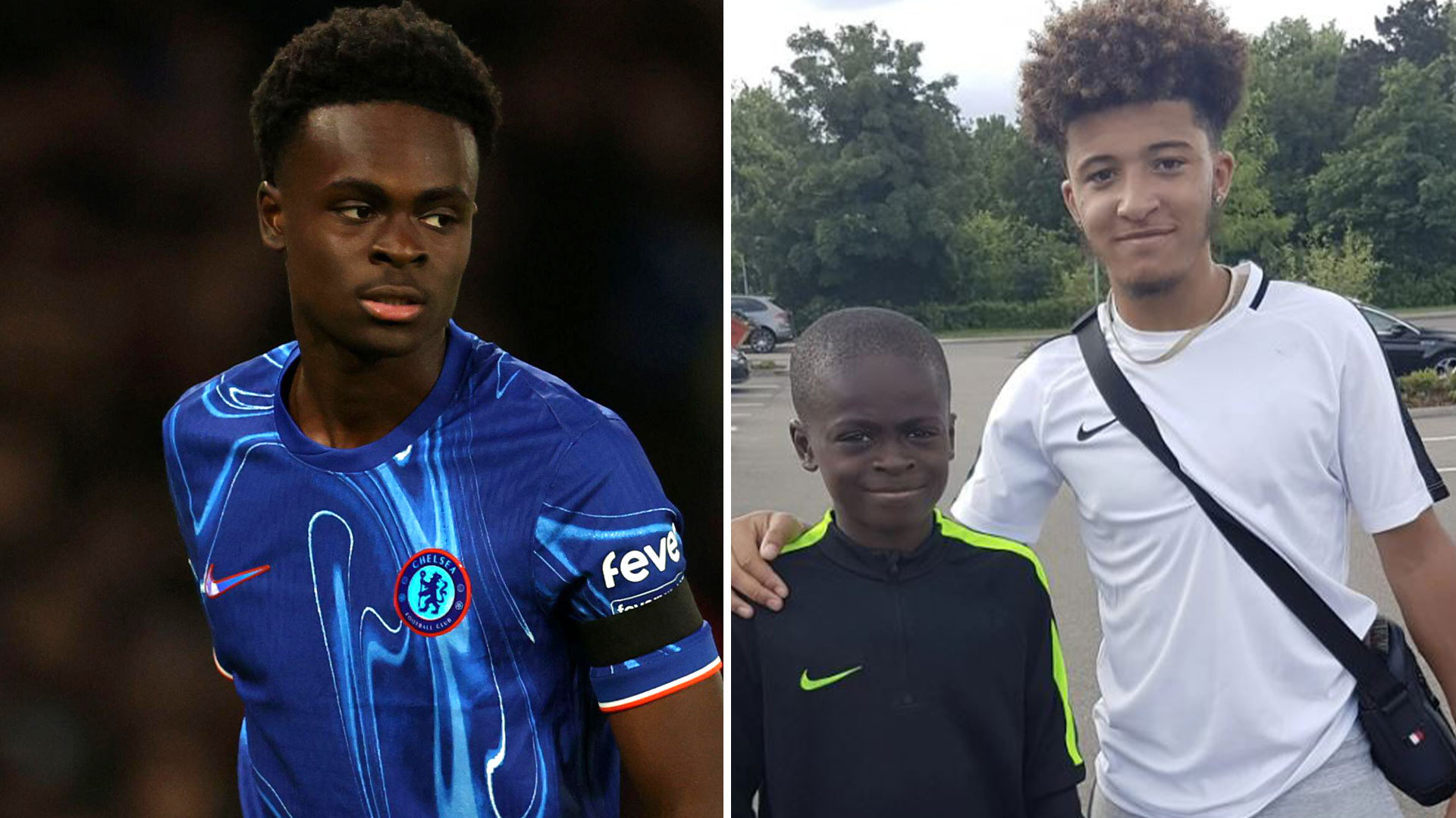 Incredible throwback picture shows Chelsea star posing for photo with now team-mate Jadon Sancho when he was just 11