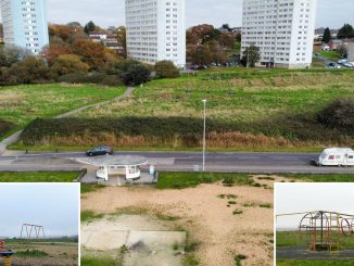 Eyesore playground dubbed CHERNOBYL on sea is torn down but locals say UK's 'most depressing beach' now looks even worse