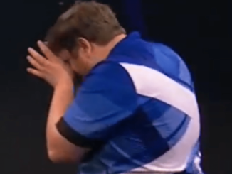 Rangers-daft darts star fights back tears after Grand Slam loss in last-leg decider heartbreak