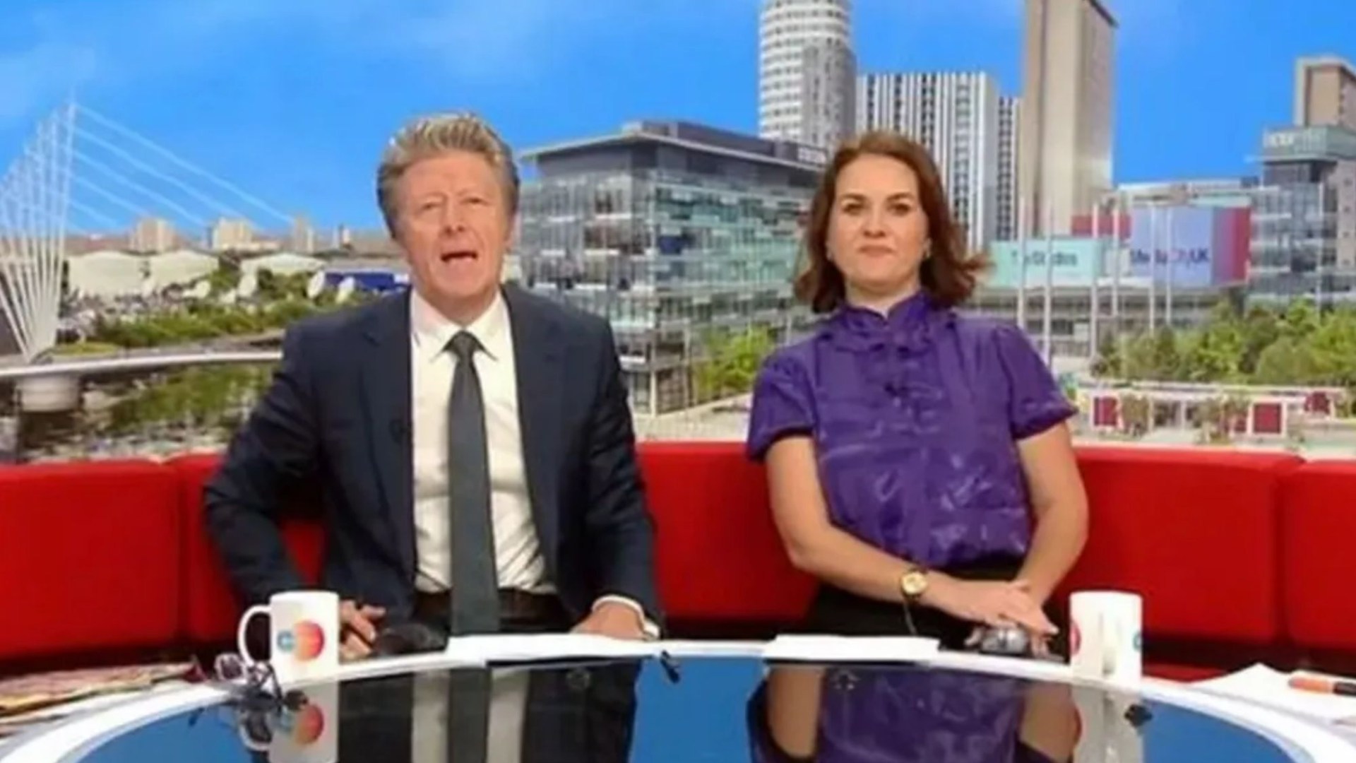 BBC Breakfast star left flustered after VERY awkward on-air exchange that led producer to step in