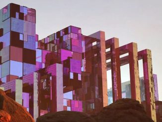 Inside futuristic Minecraft stadium built on a cliff and covered with LED screens that could host 2034 World Cup games