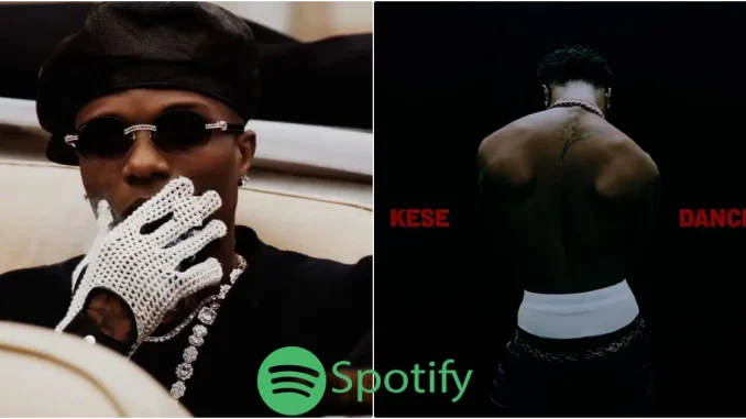 Wizkid breaks own record on Spotify with new track 'Kese Dance'