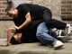 Towie couple Junaid and Joe shock onlookers as they fall over in the street after boozy night out