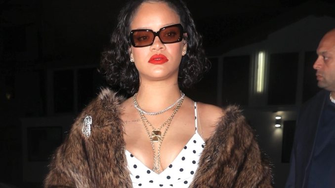 Stunning Rihanna shows off style in luxurious faux fur coat ahead of high-end meal at celeb haunt