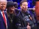 Donald Trump watches the UFC with Elon Musk & Kid Rock after a knockout election victory