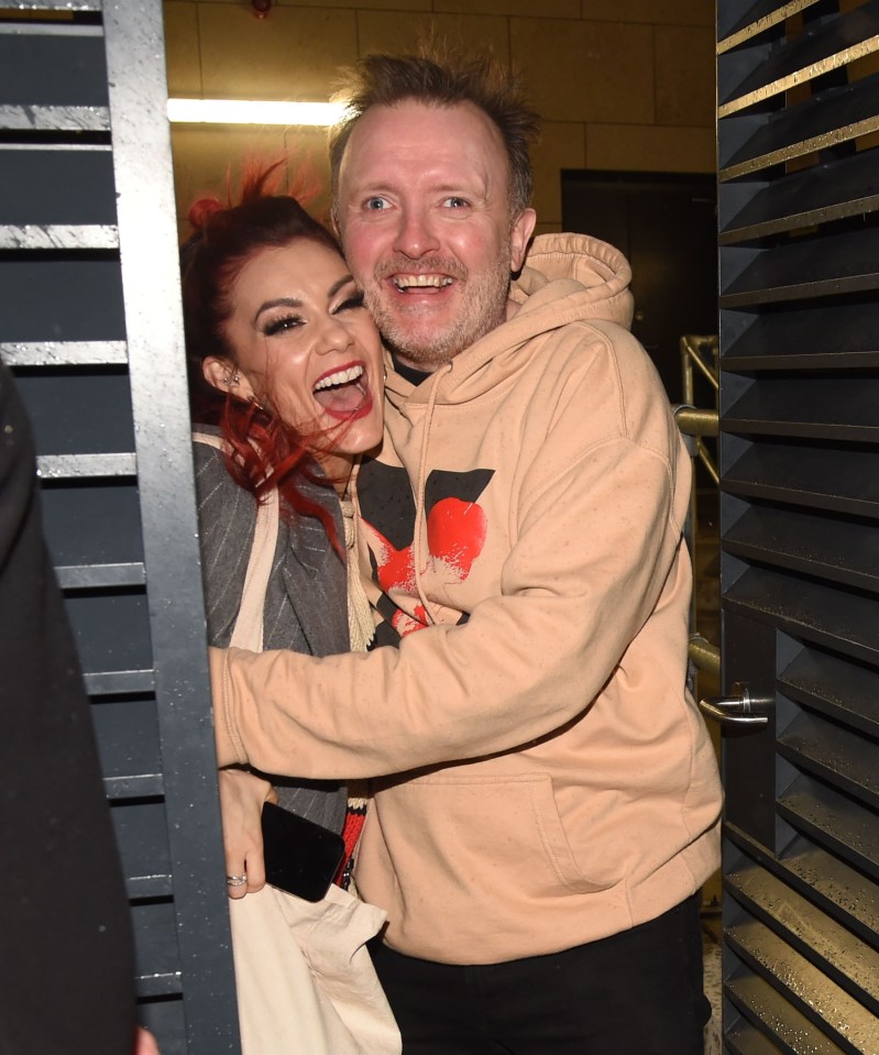 Chris and Dianne were all smiles as they celebrated